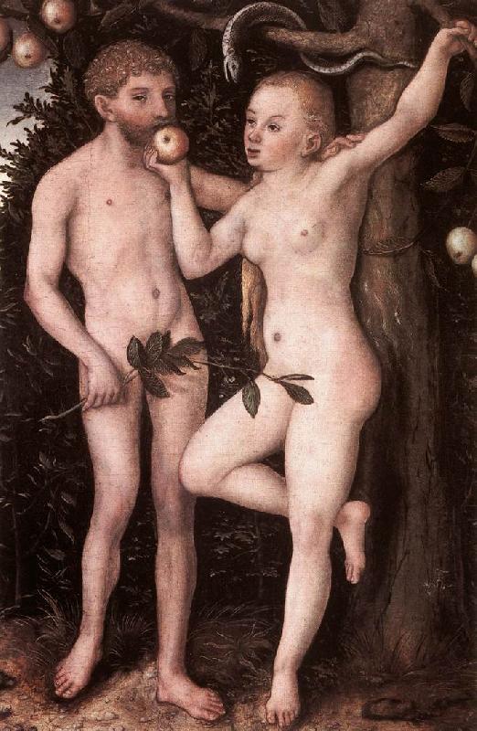 CRANACH, Lucas the Elder Adam and Eve 05 France oil painting art